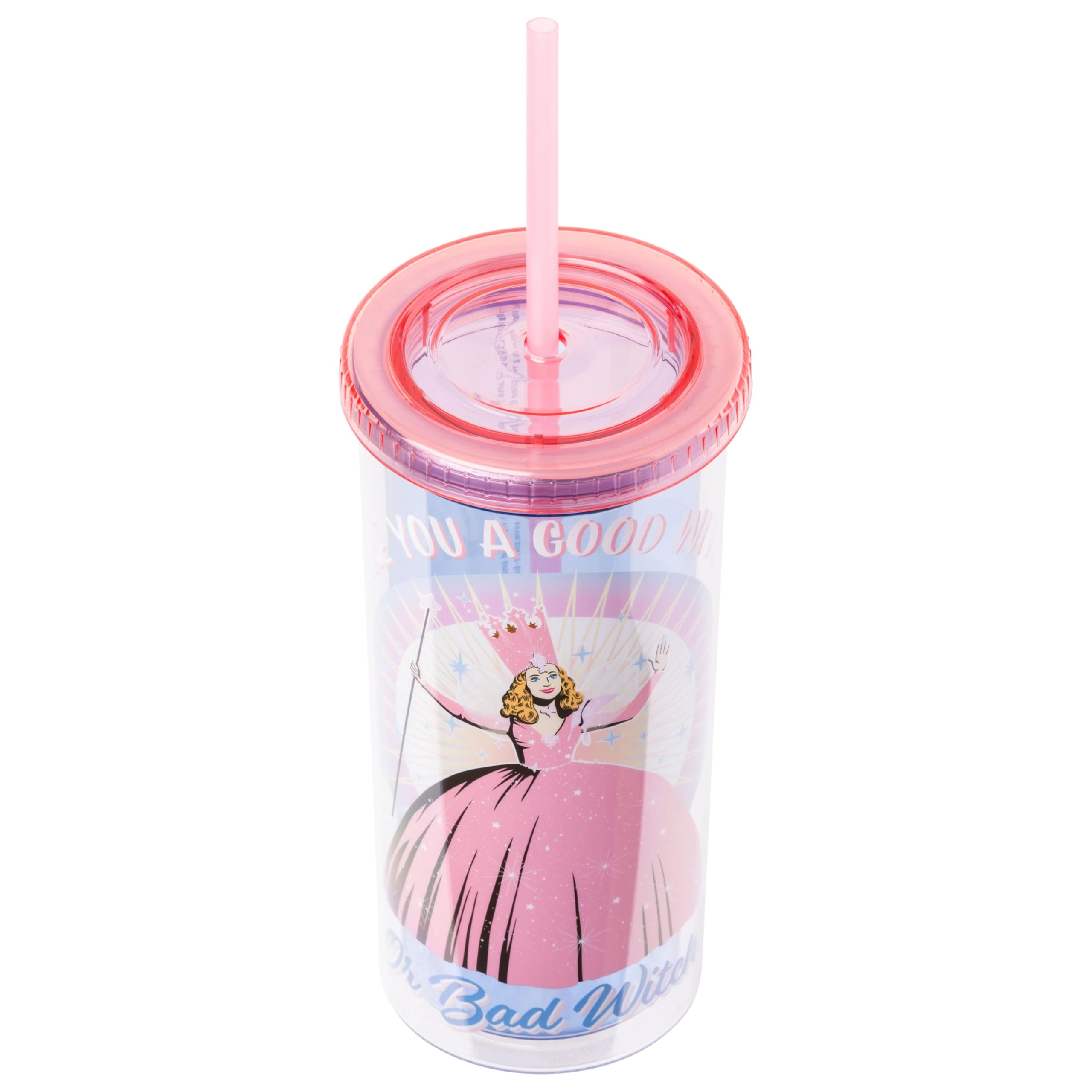 The Wizard of Oz Glinda Reusable Cup - 1 pcs Lid and Straw