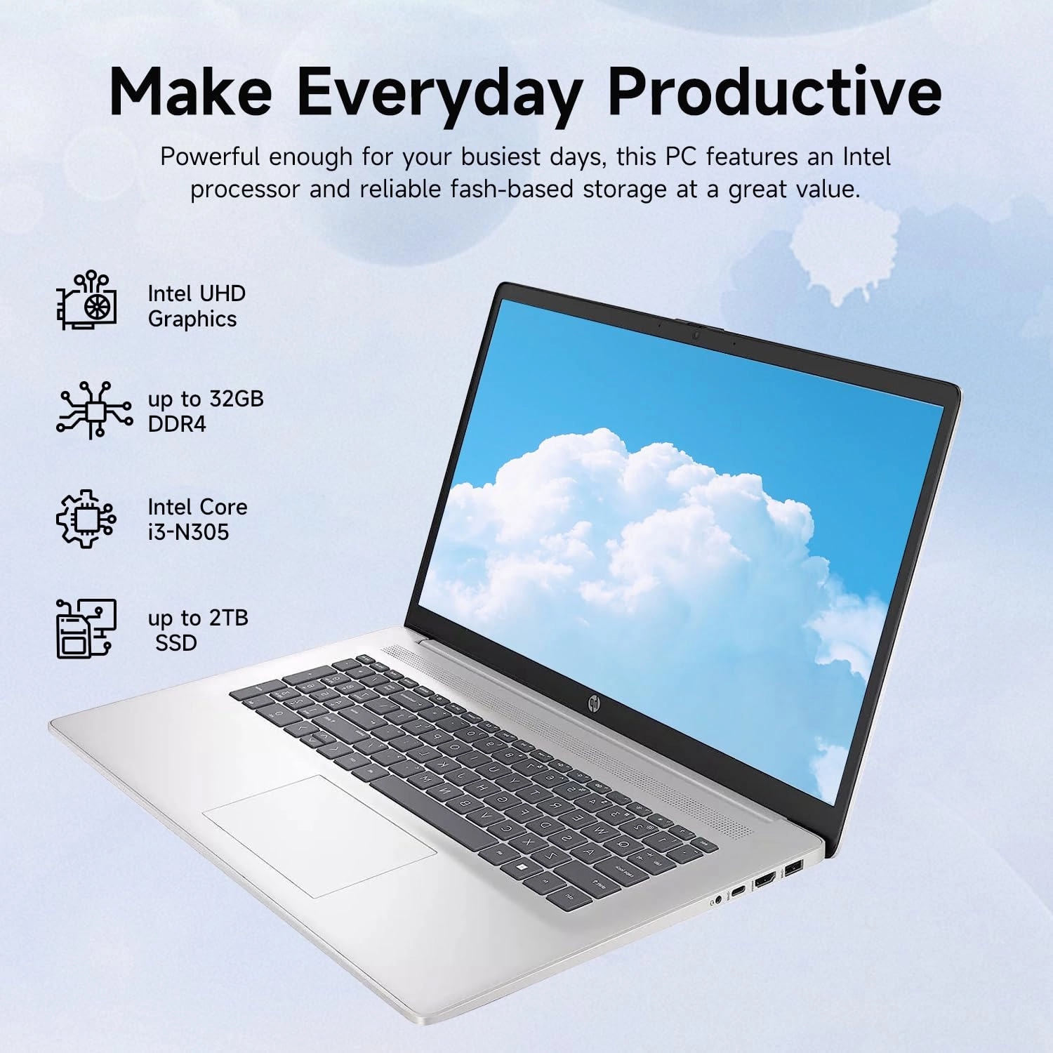TPN-I139 - 17.3'' Core i3-N305 8GB DDR4 512GB SSD