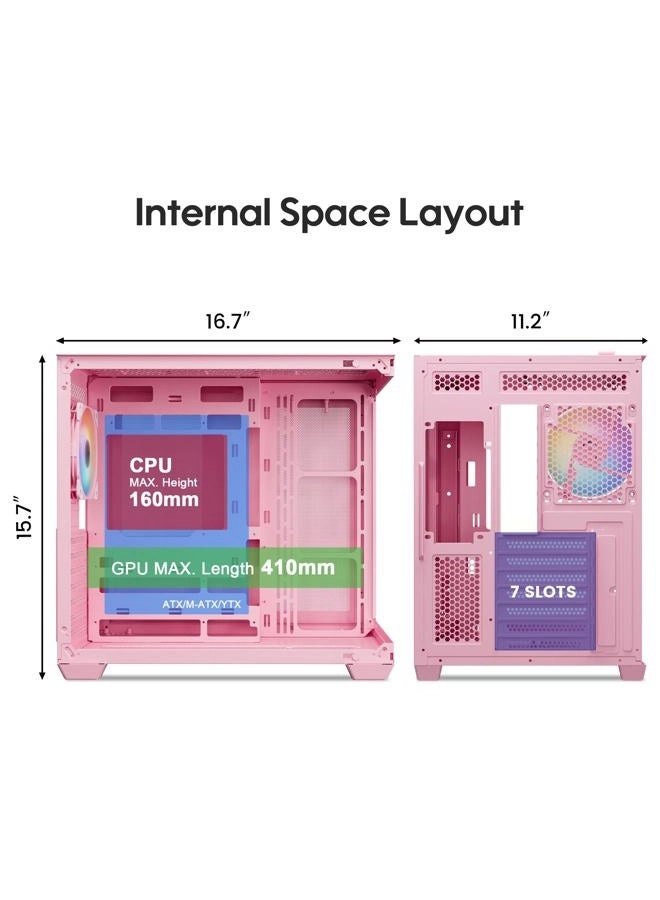 AL900 - 270° Full View Tempered Glass ATX