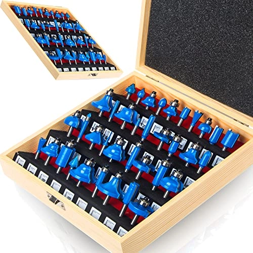 LEATBUY-TECH Router Bit Set - 1/4 inch 37 PCS