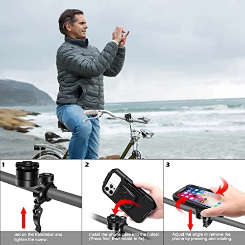 Handlebar Mobile Phone Holder - Waterproof 360° 4.7-6.1 inch