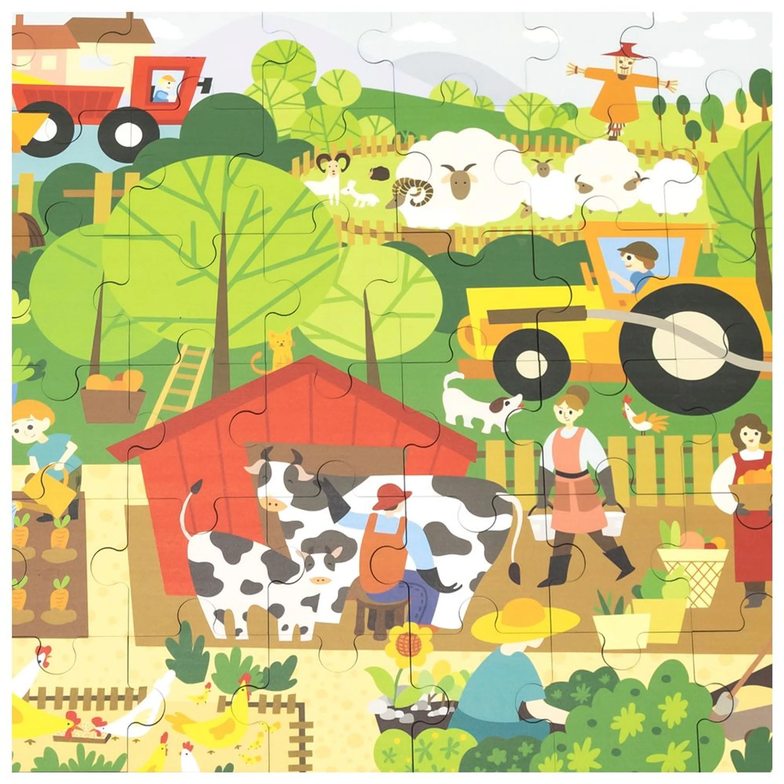 Farm Jigsaw Puzzle - 48 Piece Wooden