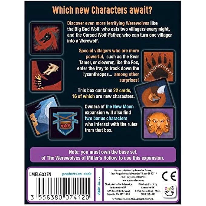 The Werewolves of Miller's Hollow Characters Expansion - Ages 10+