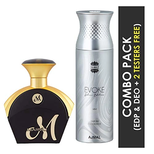 M for Her Eau de Parfum - 90ml + Evoke Silver Edition - 200ml