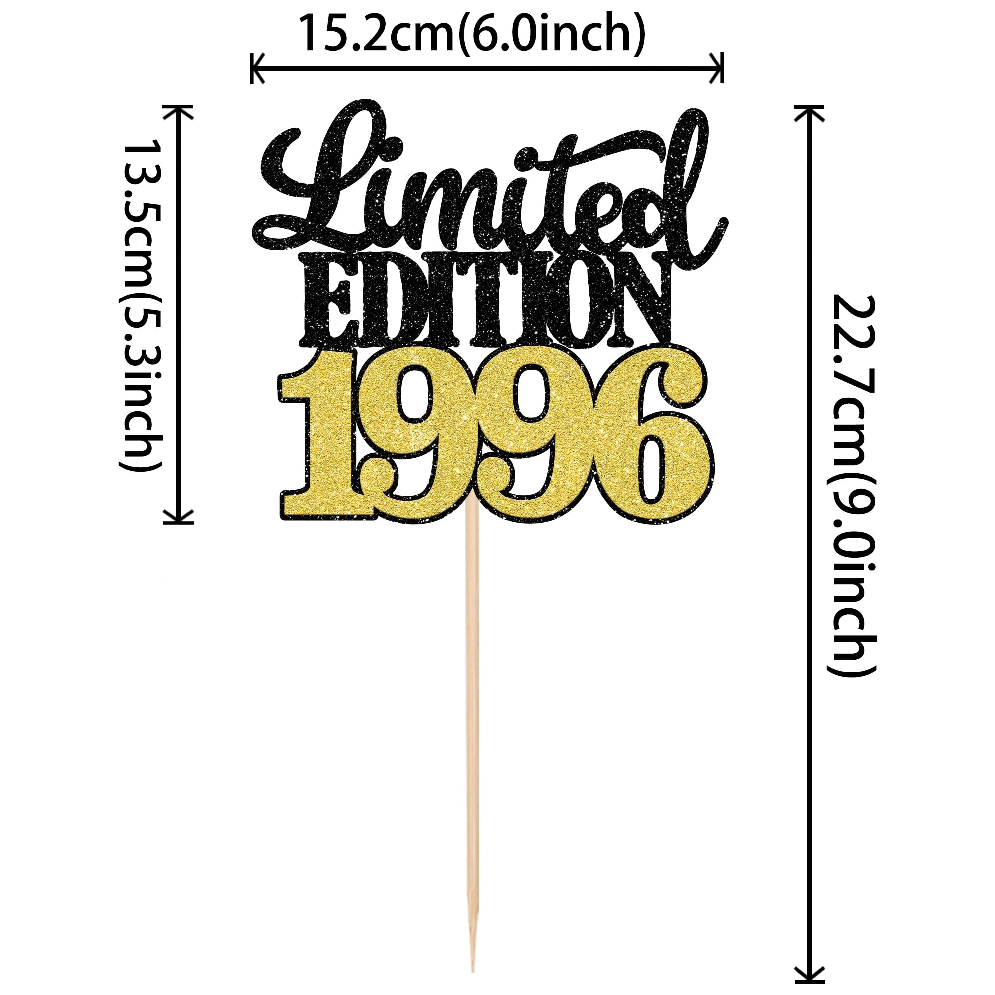 Limited Edition 1996 Cake Topper - 1 Pack Anniversary Birthday