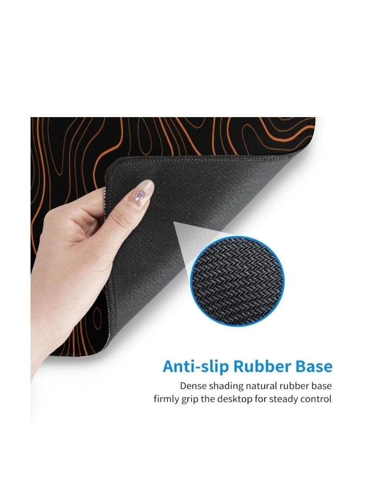 Topographic Cloth Gaming Mouse Pad - 80x30 cm