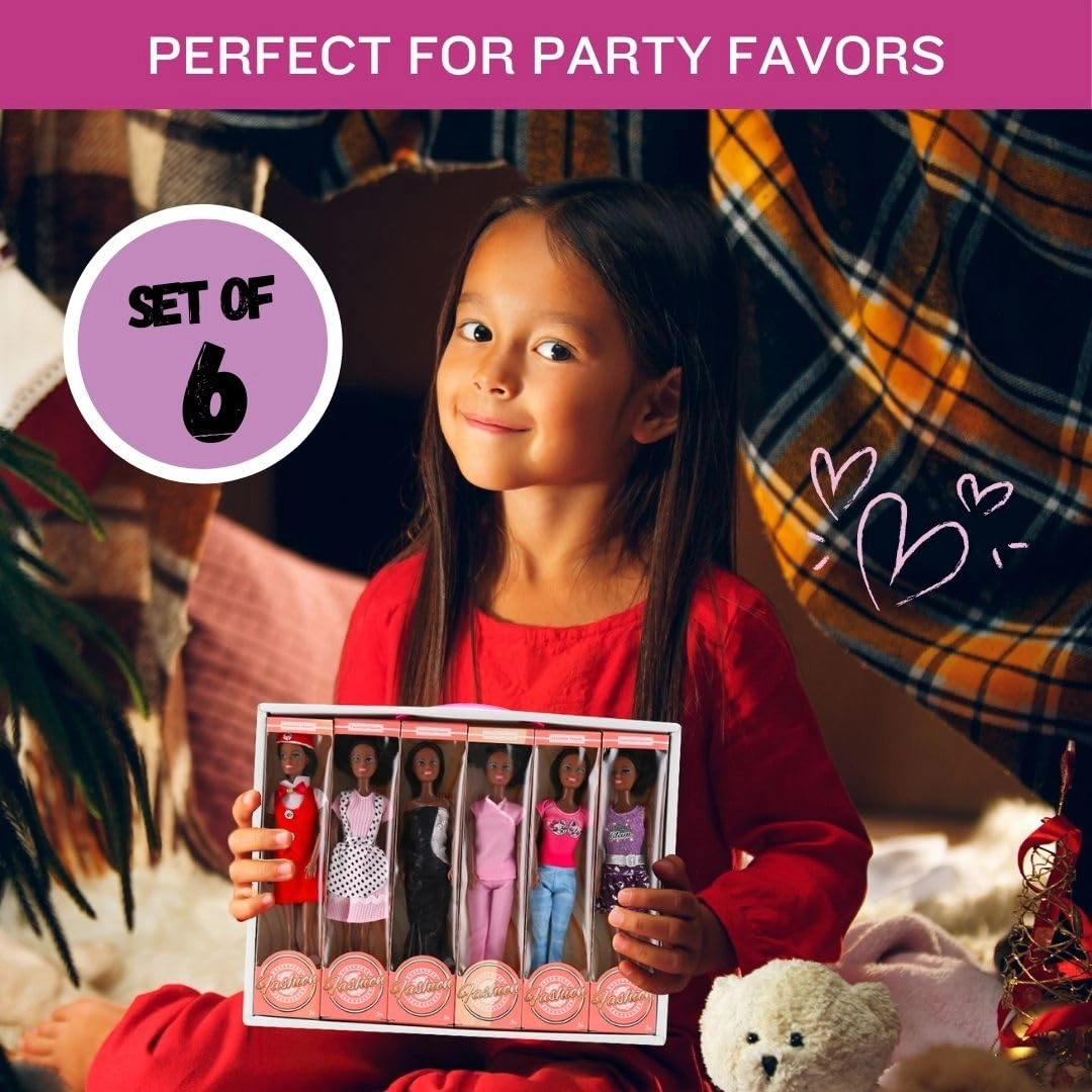 Toy Dolls - 6 Set 11.5" African American Black Bundle