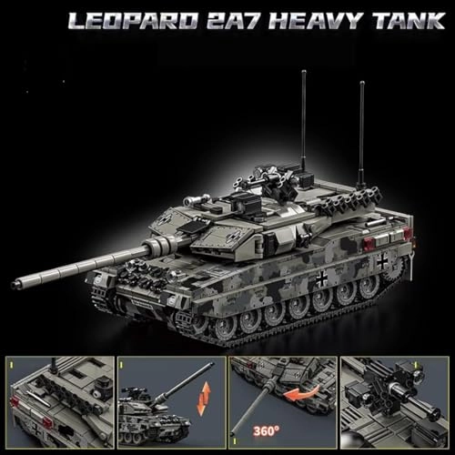 Leopard 2A7 - 1006 Pieces Moving Turret