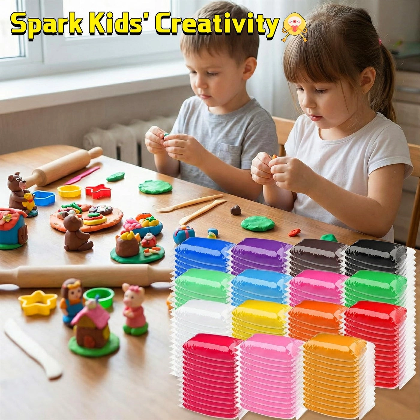 Air Dry Clay - 72 Pcs