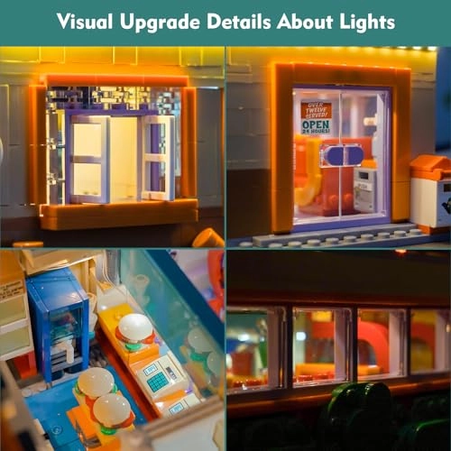 Light kit Compatible with Lego 10352 The Simpsons: Krusty Burger - RC Version