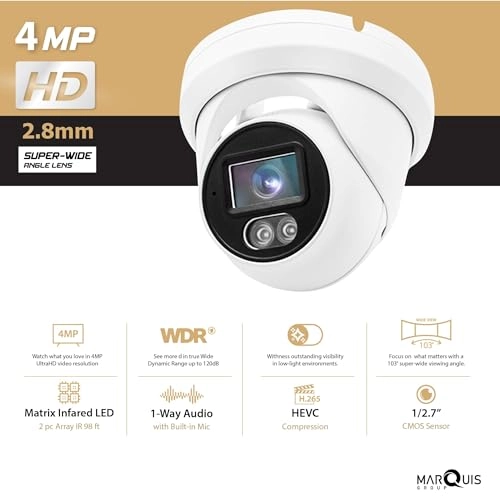 4MP PoE IP Turret Dome Camera