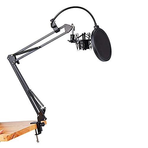 Mic Stand - Extendable Scissor Arm Table Mounting Clamp