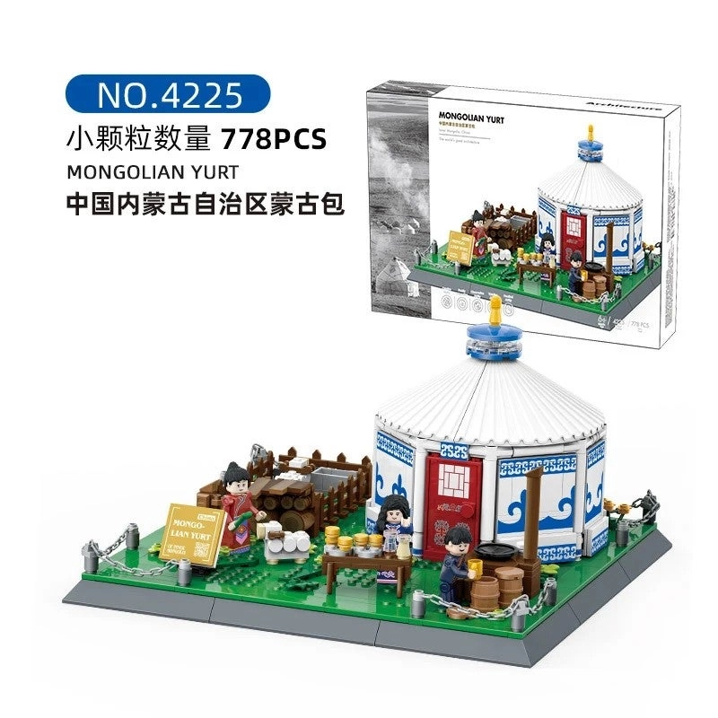 Mongolian Yurt Building Set - 778 pcs Architecture