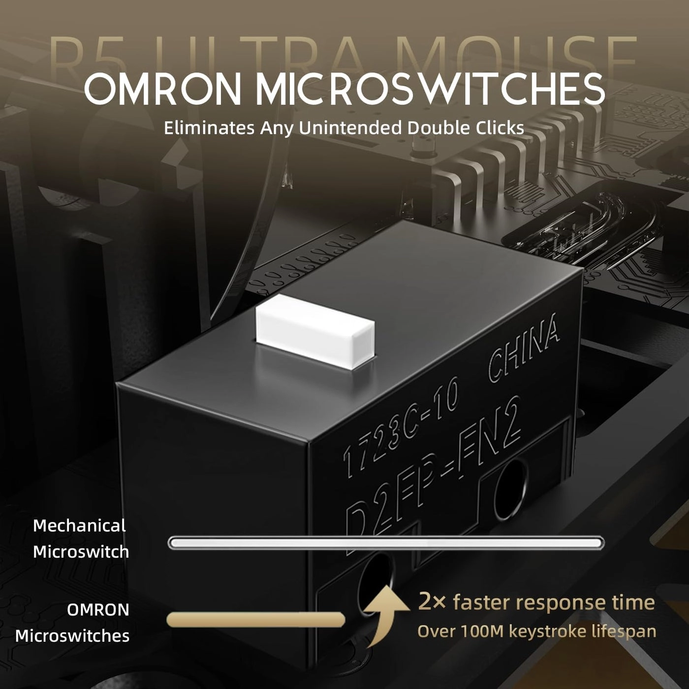 R5Ultra 8K Carbon Fiber Gaming Mouse - 2.4G Wireless Bluetooth USB