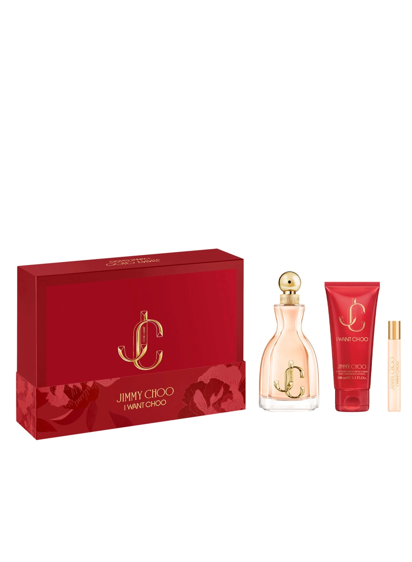I Want Choo Le Parfum - 100ml + I Want Choo Body Lotion - 100ml + I Want Choo Le Parfum Travel Spray - 7.5ml