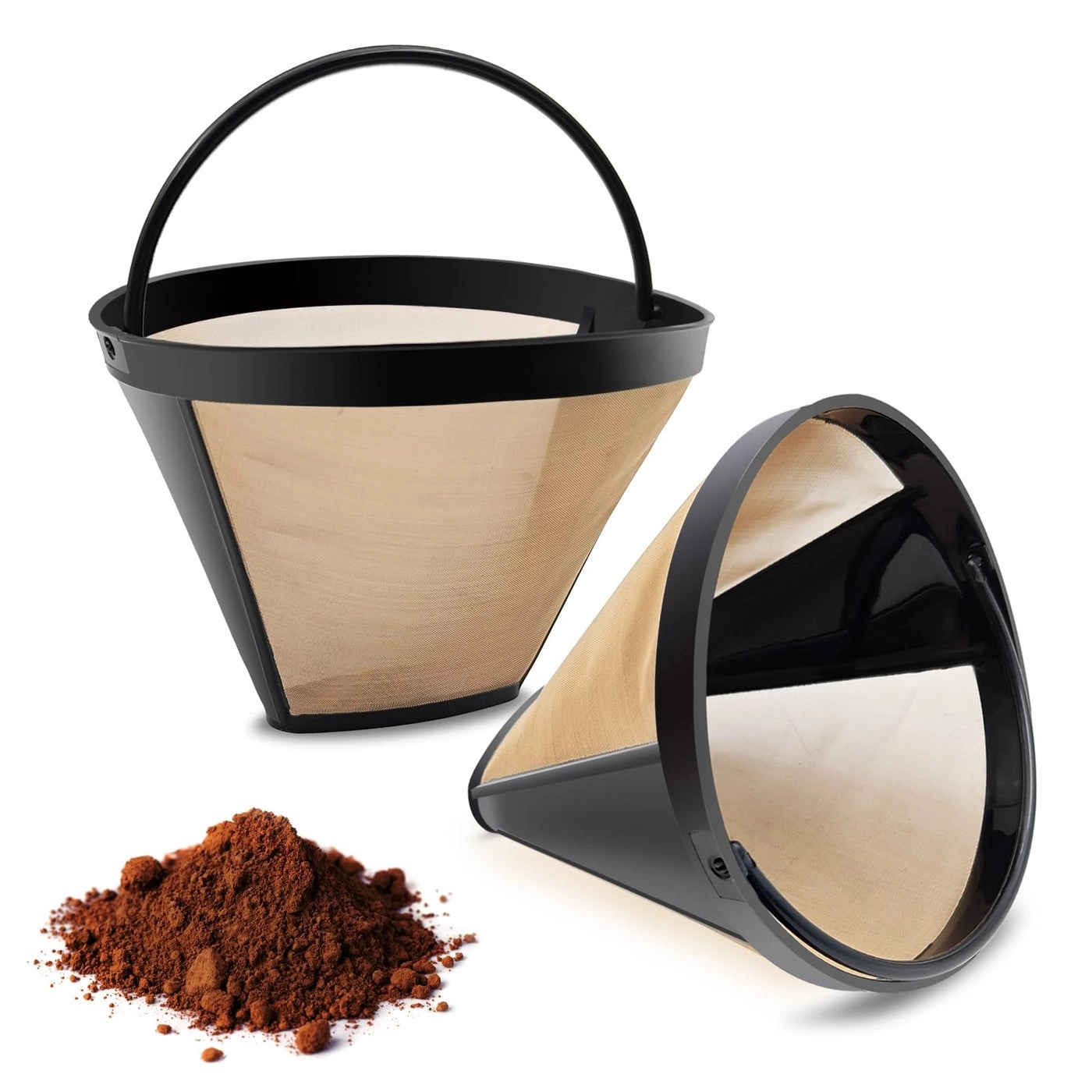 MFBJXC Gold Coffee Filter - Reusable #4 Cone