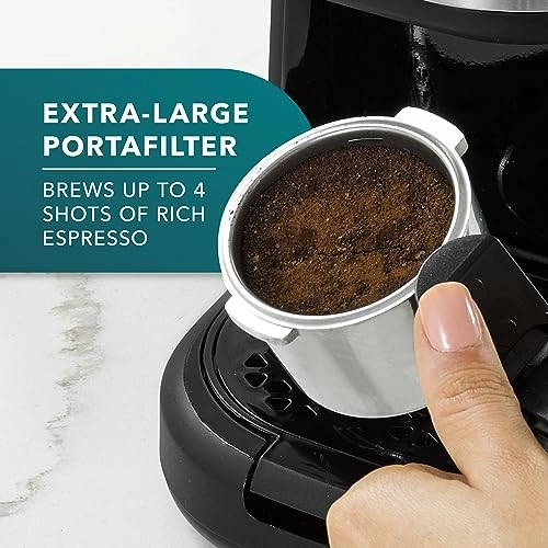 4-Shot Steam Espresso - Milk Frother Steam Wand