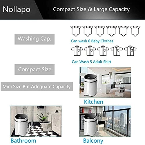 YQWHL Mini Washing Machine Folding Bucket Washer Mini Washer, Portable Travel Underwear And Socks Cleaner Removable Washing Machine