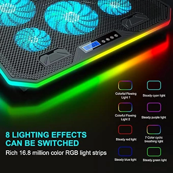 LAPTOP COOLING PAD - 12-17 INCH 6 QUIET FANS