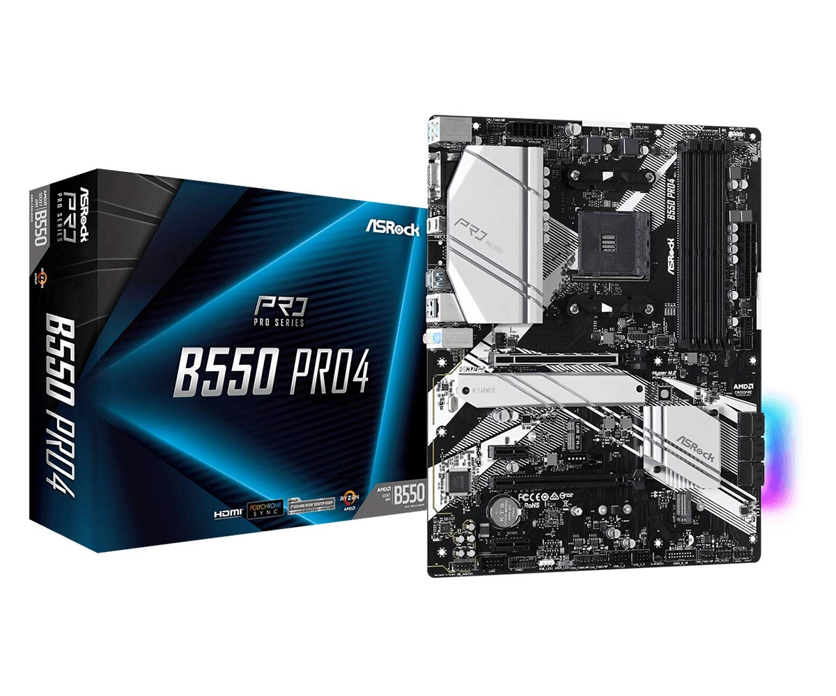 B550M PRO4 - DDR4 4733+ (OC) Supports 3rd Gen AMD AM4 Ryzen