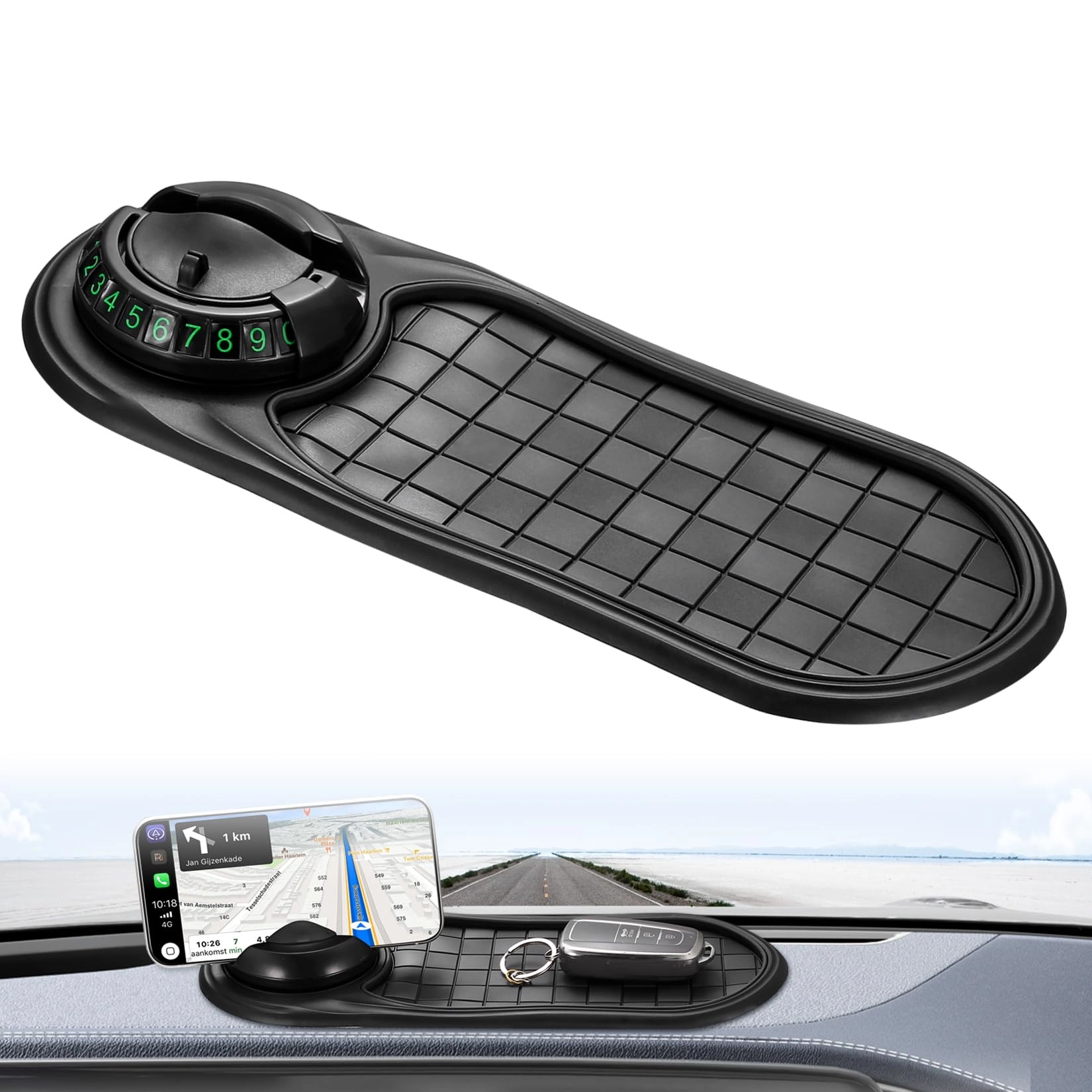 peygre Car Anti Slip Mat - Rotatable Phone Holder 360°