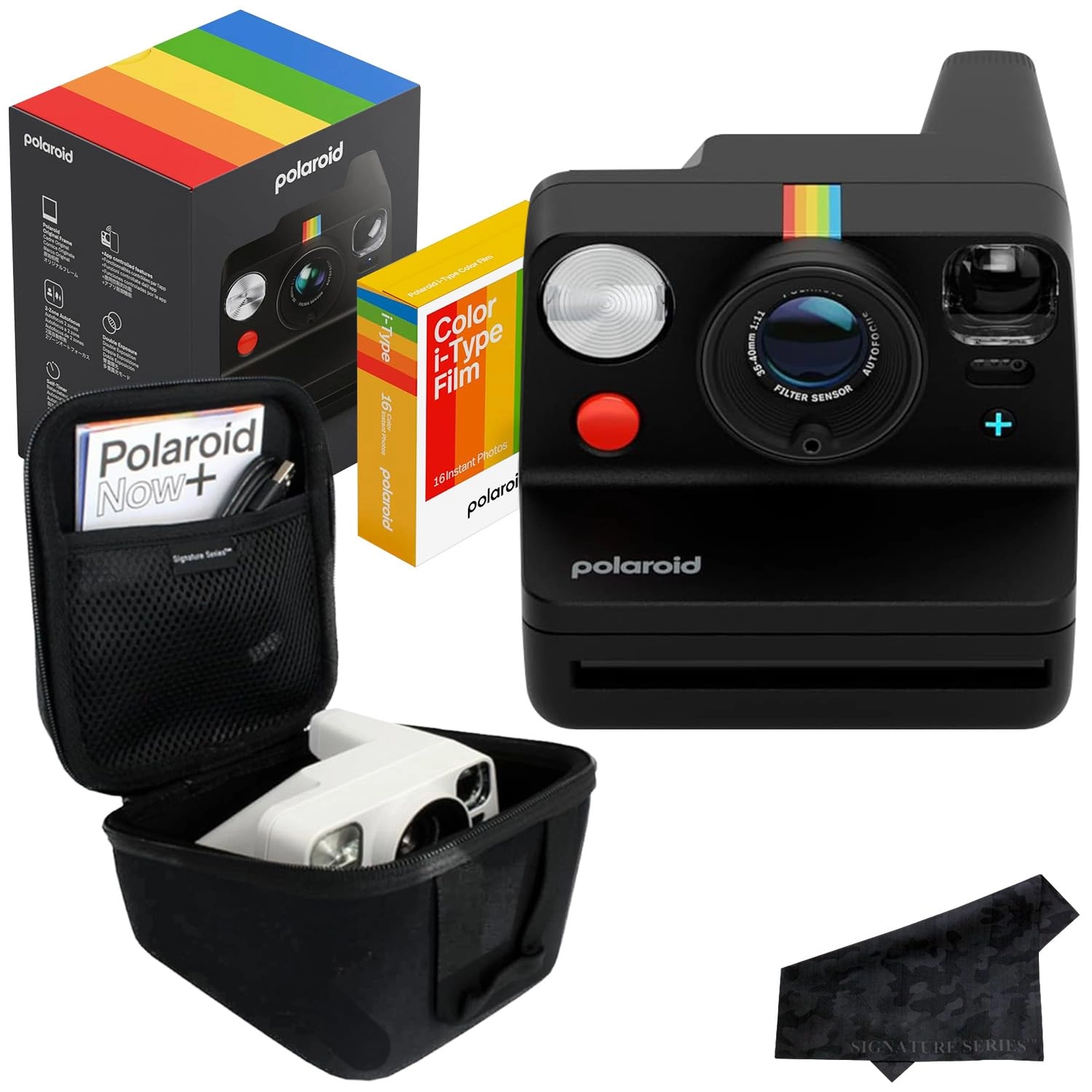 Certified Brands Now+ Generation 3 - Bluetooth i-Type + Color i-Type Film Double Pack + Wrist Strap + Signature Series Now+ Camera Case + Signature Series Power Bundle + Signature Series Lens Cloth