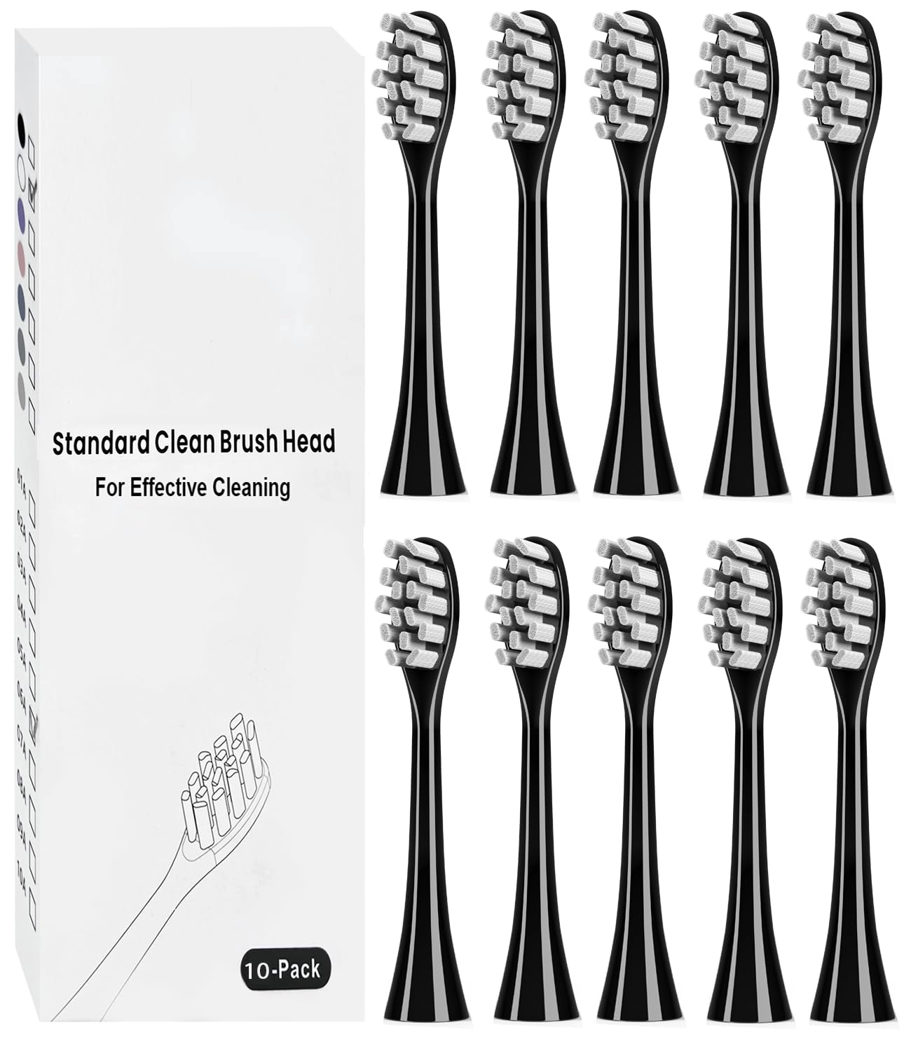 Replacement Brush Heads - 10Pcs Compatible with Ordo Sonic Electric Toothbrush