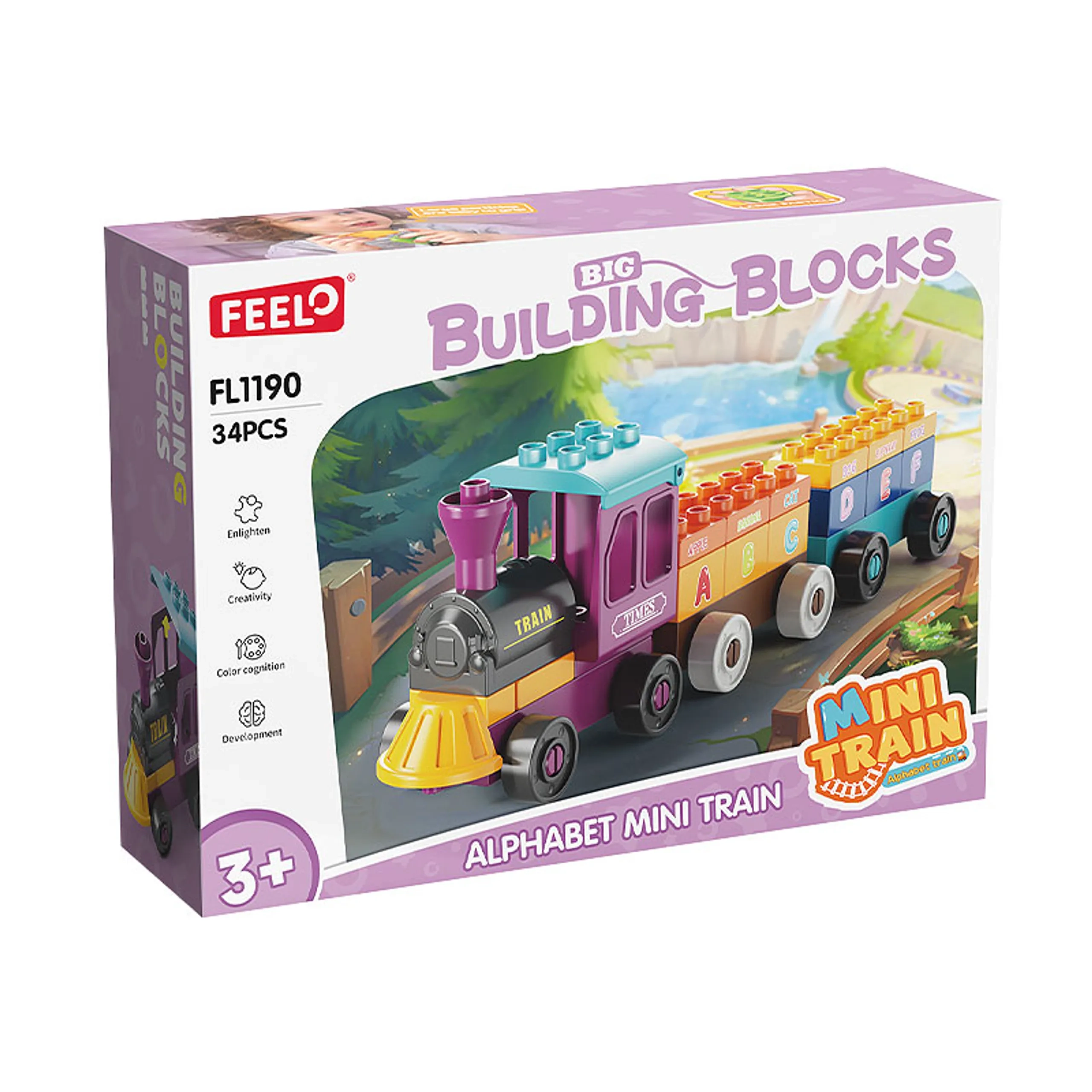 FEELO Alphabet Mini Train - 34 pcs