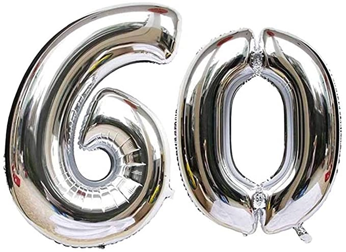 Number Balloons - 40 Inch Silver