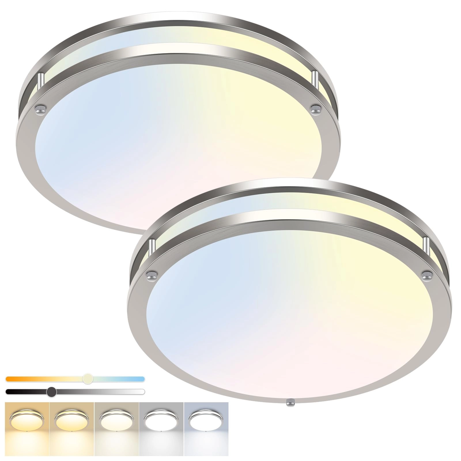 Flush Mount Ceiling Light - 5CCT Dimmable Pack