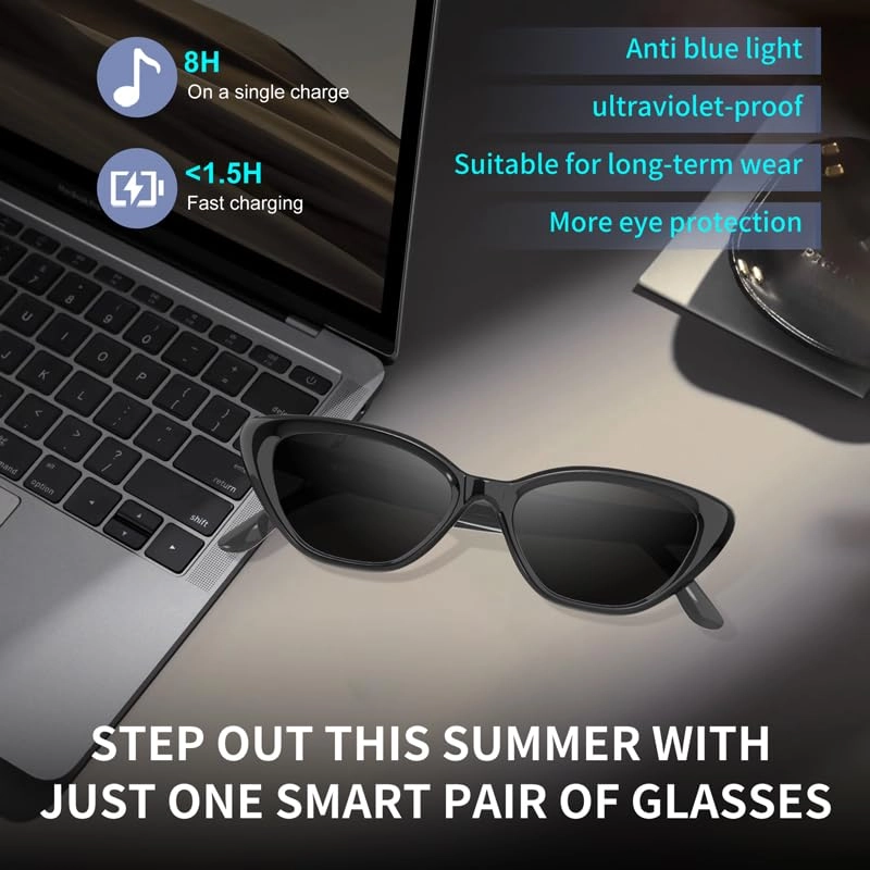 Smart Audio Cat Eye Glasses - Noise Cancelling Wireless Connectivity