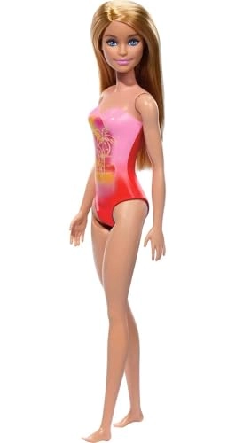 Barbie Fashion & Beauty Beach Doll - Orange Swimsuit Ages 3+