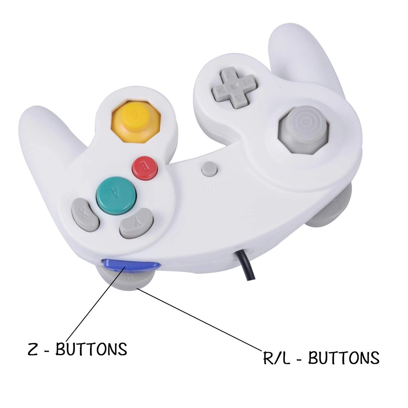 Classic Shock Joypad Wired Controller - Blue Pink Wii NGC Gamecube Game Cube Pack