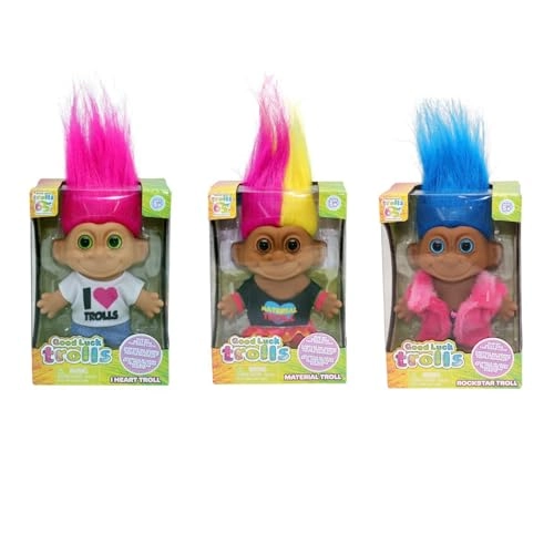 Good Luck Trolls Doll - 4" 80's Glam Fusion Rainbow
