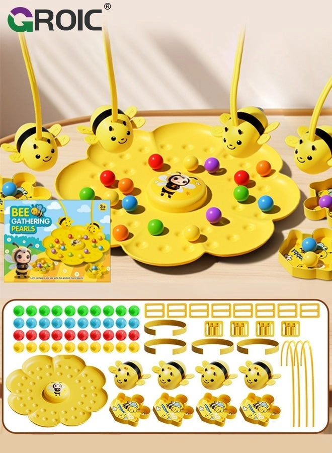 GROIC Magnetic Bee Bean Picking & Tabletop Fishing Game - Ages3+