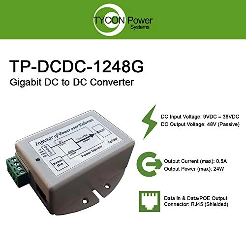 TP-DCDC-1248G - 48V 24W IEEE 802.3af/at Gigabit