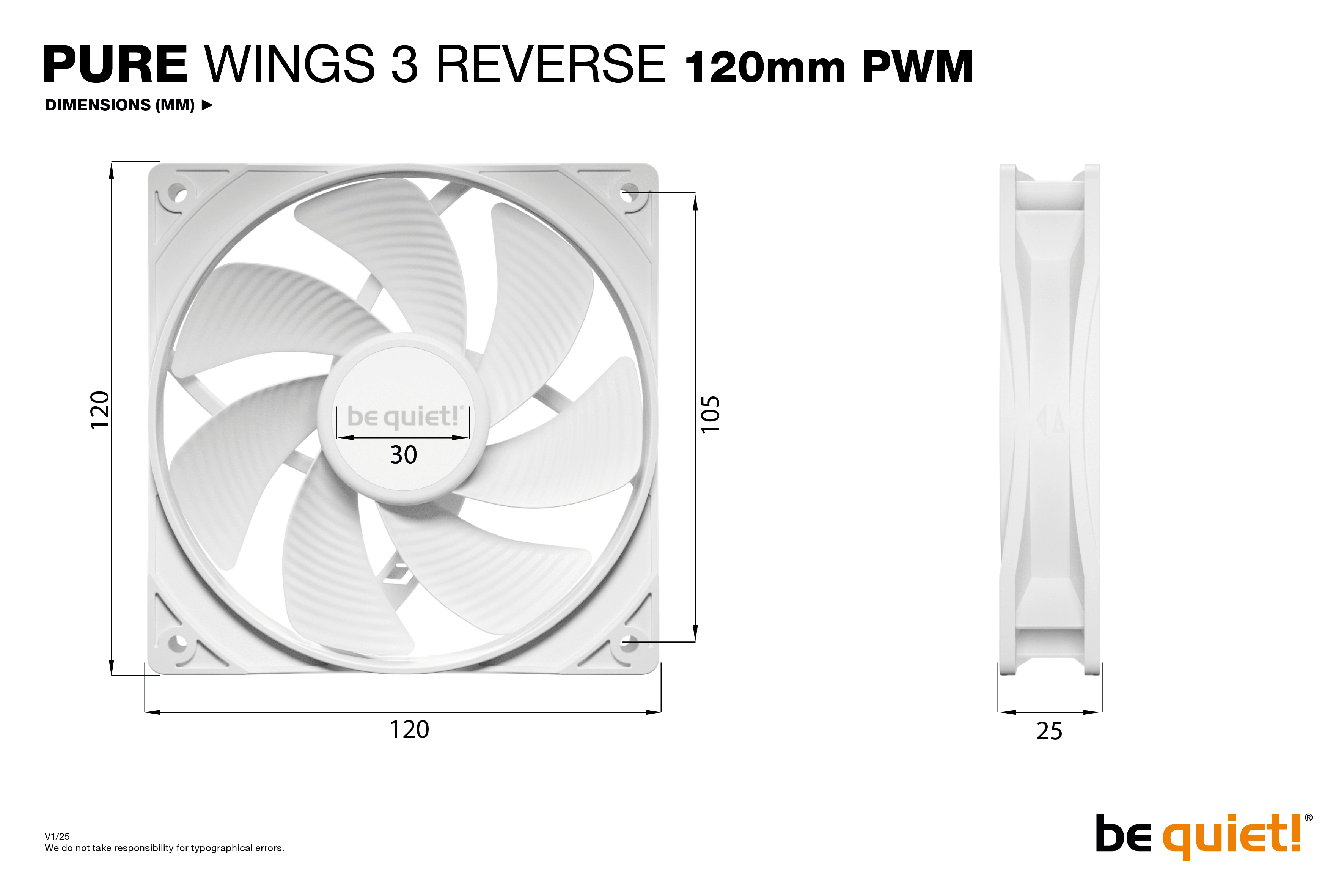 Pure Wings 3 - 1 fan 120mm