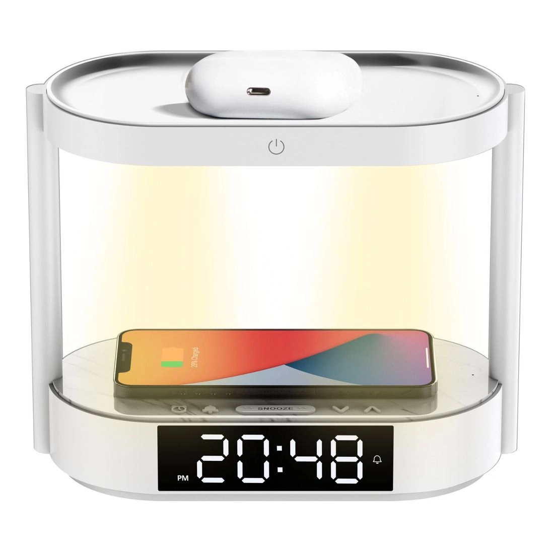 Porodo Bedside Lamp - Wireless Charging Digital Clock