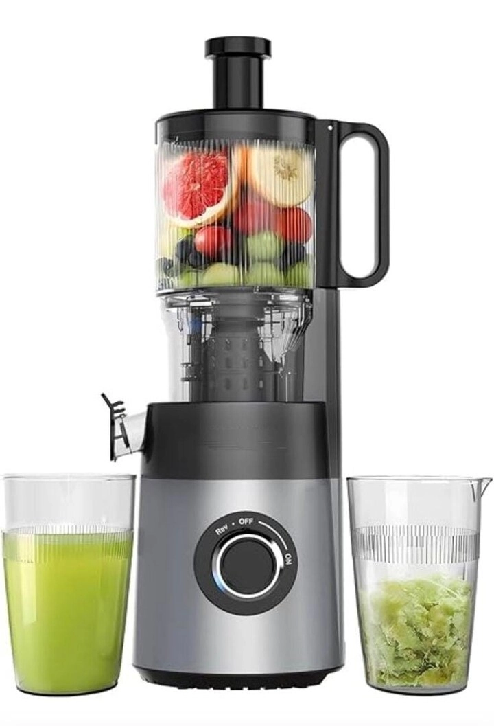 Orixa Whole Fruit & Vegetable Slow Juicer - Cold Press Masticating Quiet Motor