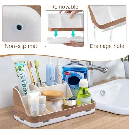 Bathroom Countertop Organizer - 7 Slots