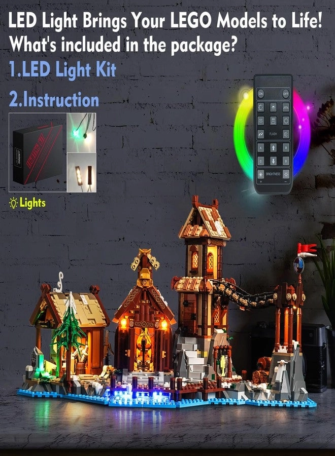 LED Light Kit - for LEGO Viking Village 21343 Remote Control