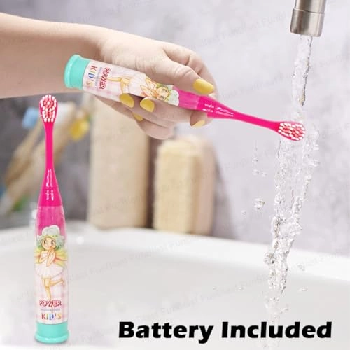 Cartoon Electric Toothbrushes - Vibrating Motion Battery Included Pack