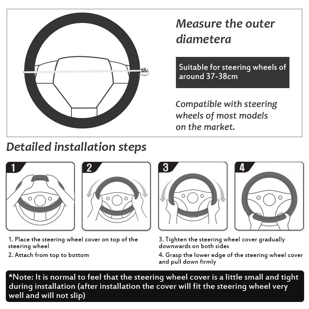 Leather Car Steering Wheel Covers