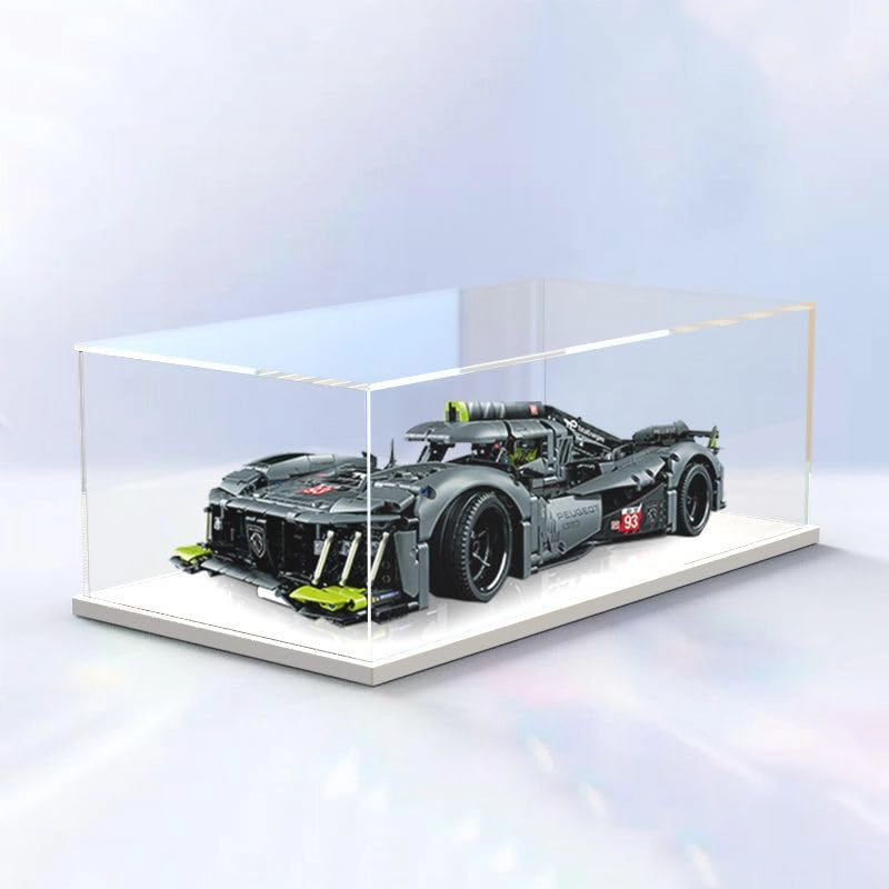 Acrylic Display Case for Building Block Model 42156 Peu-geot 9 Supercar - 60x30x20cm