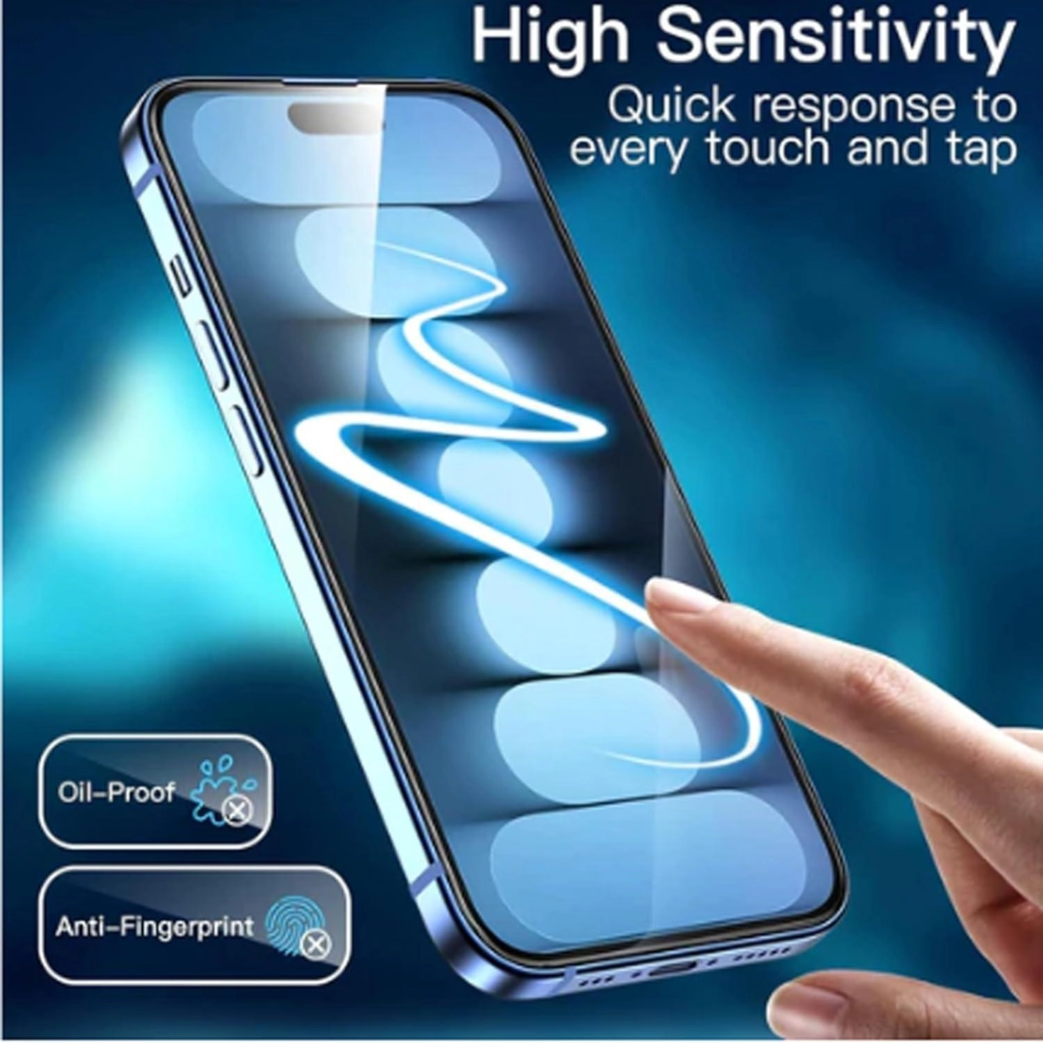 Trands Clear Tempered Glass Screen Protector for iPhone 16 Pro