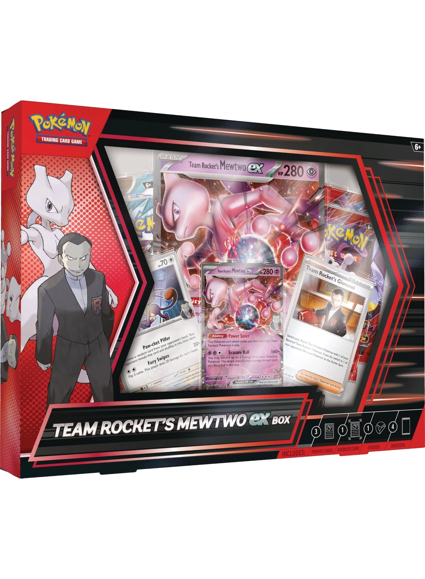 Pokémon Destined Rivals Mewtwo ex Box - Foil promo Mewtwo ex 4 booster packs
