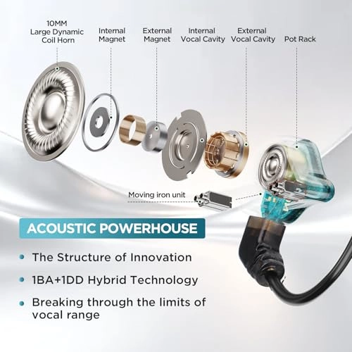 IEM-1BA1DD-1 Wired Earbud