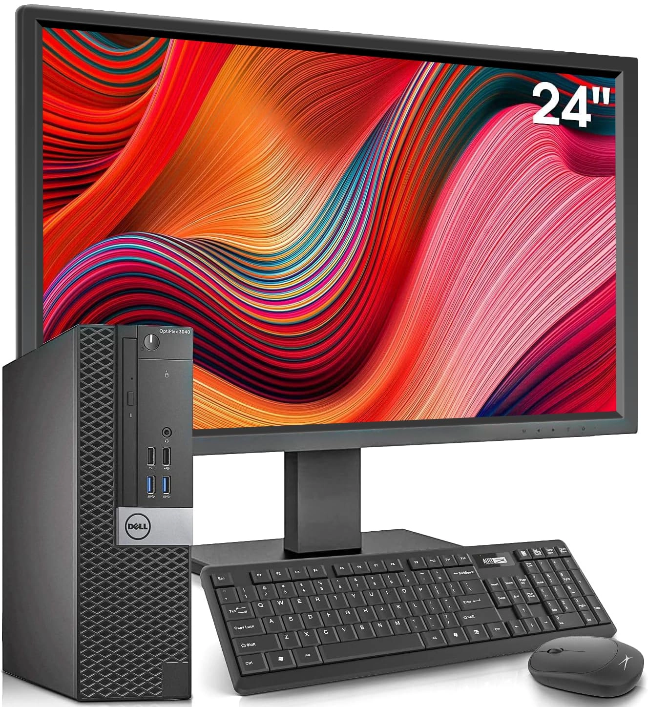 DELL (Renewed) OptiPlex 3040 - 16GB 512GB i7-6700 + 24 inch FHD Monitor - 1920x1080
