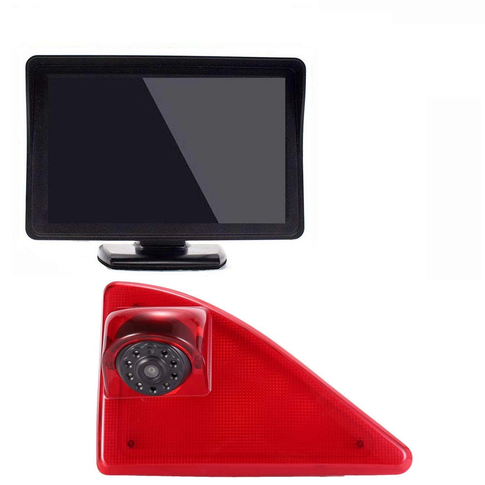 Brake Light Reversing Camera + Rear View Mirror Monitor - Night vision 628 x 586 pixels