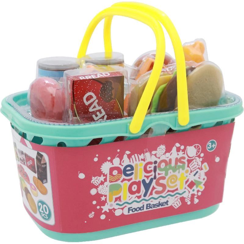 Masen Toys Delicious Play Set Food Basket - Snack Kid's Pretend Play (XG112D)